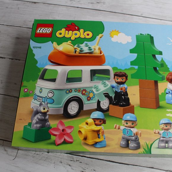 Lego Duplo Family Camping Van Adventure Tent Trees Campfire People Guitar - Picture 2 of 3